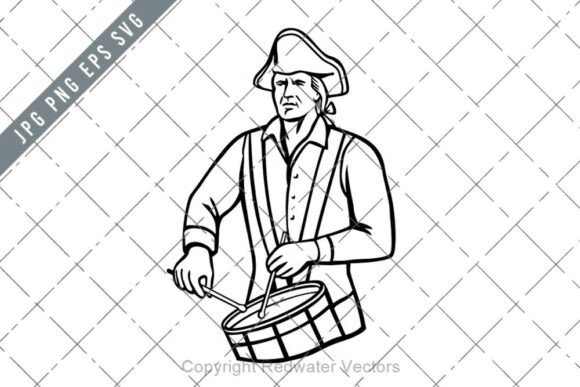 American Patriot Drummer Logo Retro Review