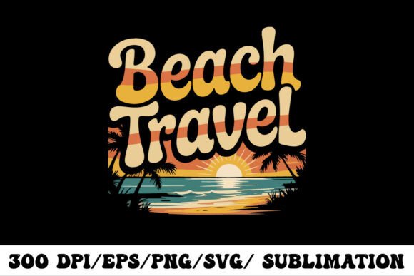 Beach Travel Retro Sunset Design Review