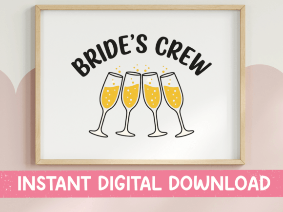 Brides Crew Champagne Toast SVG PNG Review