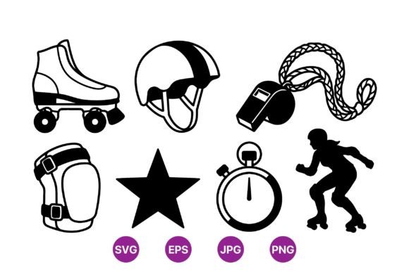 Retro Roller Skating Icons Embroidery Review