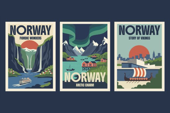 Retro Travel Posters Norway Review