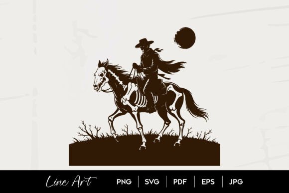 Skeleton Cowboy Riding Horse Halloween Review